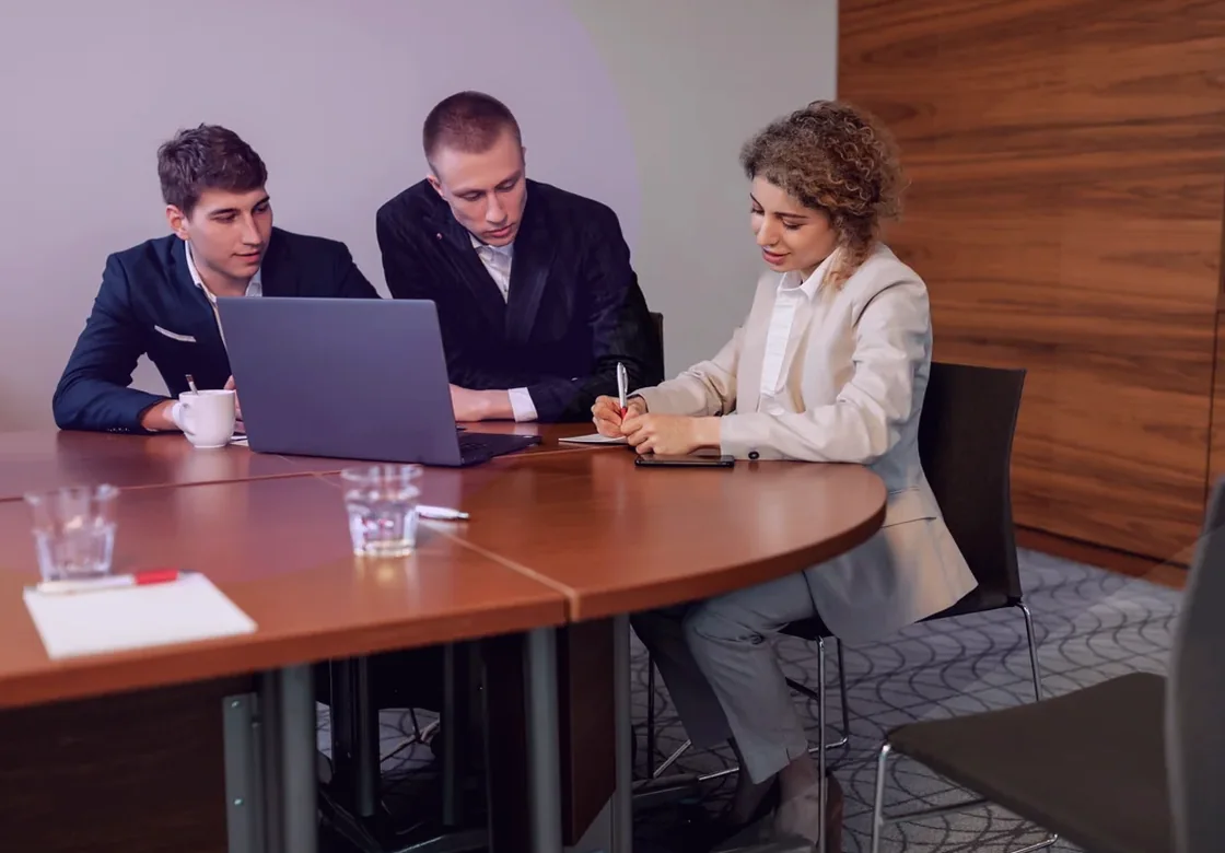 Professional meeting venue planning scene